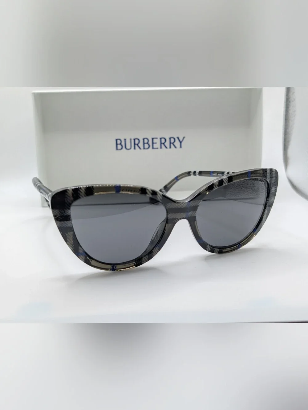 Burberry BE4457 Check Lichen Cat Eye Sunglasses | Brand New in Box NWT